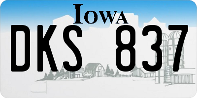IA license plate DKS837