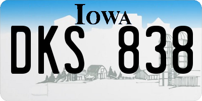 IA license plate DKS838