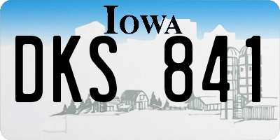 IA license plate DKS841