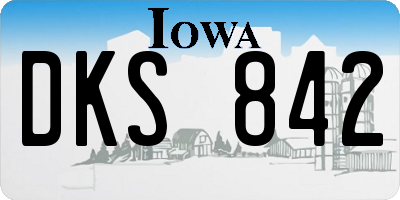 IA license plate DKS842
