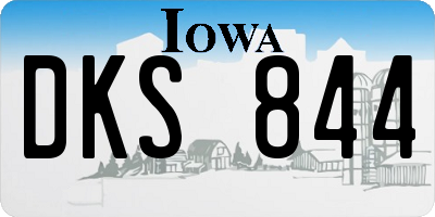 IA license plate DKS844