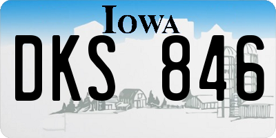 IA license plate DKS846