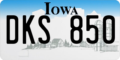 IA license plate DKS850