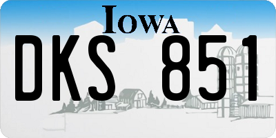 IA license plate DKS851