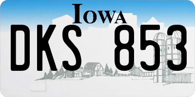 IA license plate DKS853