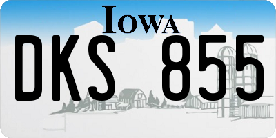 IA license plate DKS855
