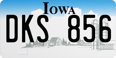 IA license plate DKS856