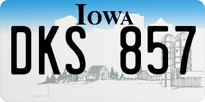 IA license plate DKS857