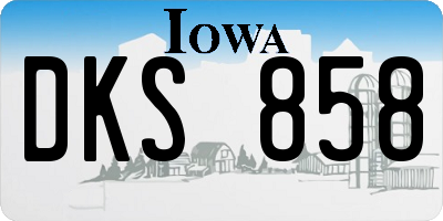 IA license plate DKS858