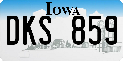 IA license plate DKS859