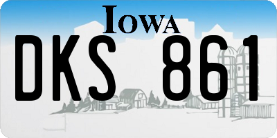 IA license plate DKS861