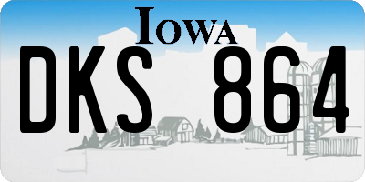 IA license plate DKS864