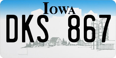 IA license plate DKS867