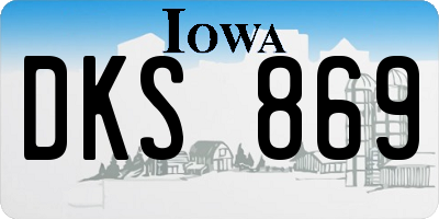 IA license plate DKS869