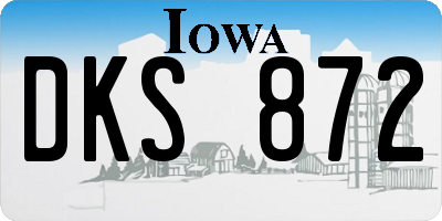 IA license plate DKS872