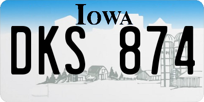 IA license plate DKS874