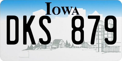 IA license plate DKS879