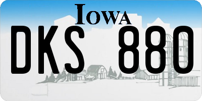 IA license plate DKS880