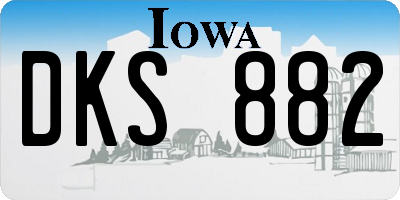 IA license plate DKS882