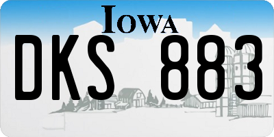 IA license plate DKS883