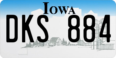 IA license plate DKS884