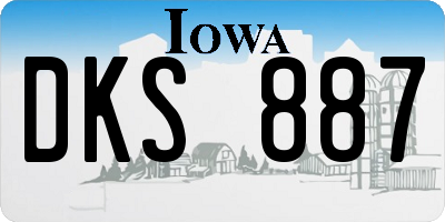 IA license plate DKS887