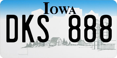 IA license plate DKS888