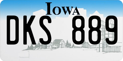 IA license plate DKS889