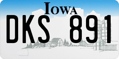 IA license plate DKS891