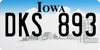 IA license plate DKS893