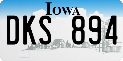 IA license plate DKS894