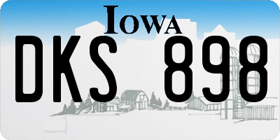 IA license plate DKS898