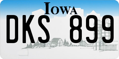 IA license plate DKS899