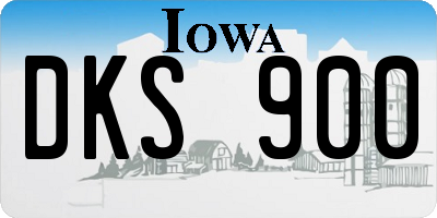 IA license plate DKS900
