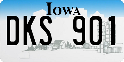 IA license plate DKS901