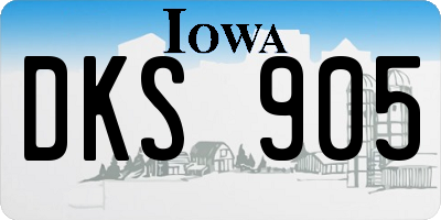 IA license plate DKS905