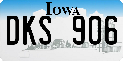 IA license plate DKS906