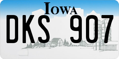 IA license plate DKS907