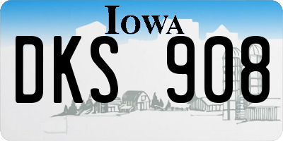 IA license plate DKS908