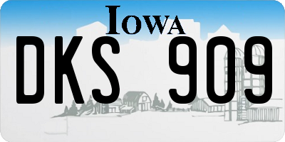 IA license plate DKS909