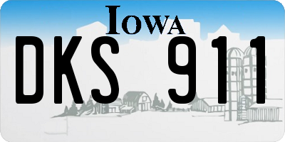 IA license plate DKS911