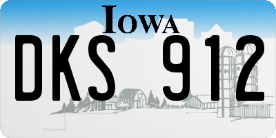 IA license plate DKS912
