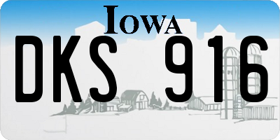 IA license plate DKS916