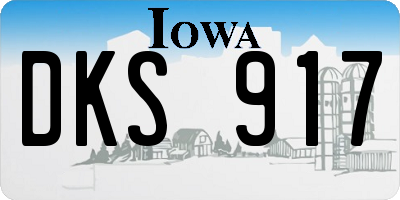 IA license plate DKS917