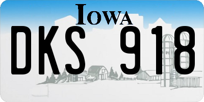 IA license plate DKS918