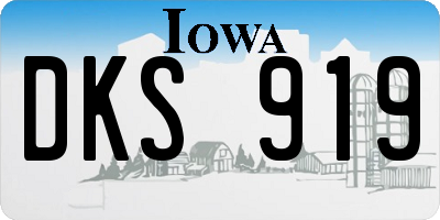 IA license plate DKS919