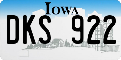 IA license plate DKS922