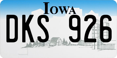 IA license plate DKS926
