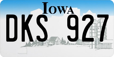 IA license plate DKS927