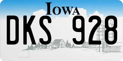 IA license plate DKS928
